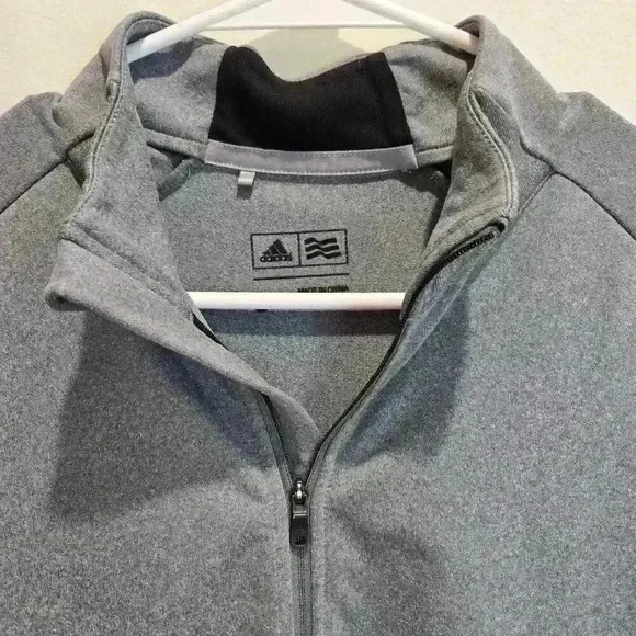 Adidas Women's Quarter Zip Pullover Top Gray Size Small - Picture 2 of 11